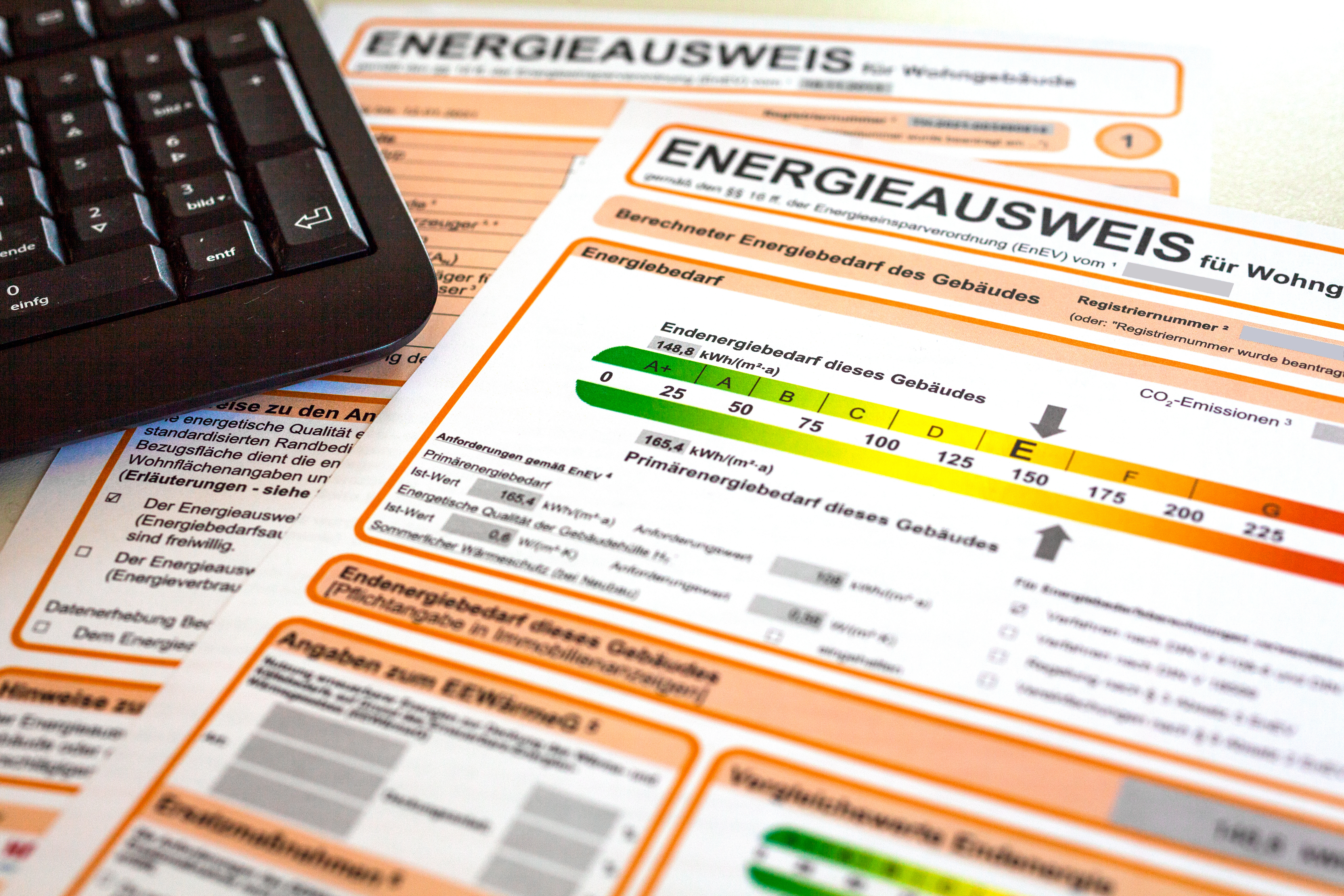 Angaben in einem Energieausweis